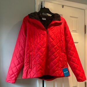 NWT Columbia Womens Red Copper Crest Hooded Jacket